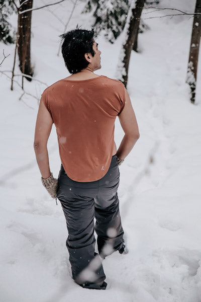 Wearing the LESPIRANT LCut undershirt in the snow in Minsk
