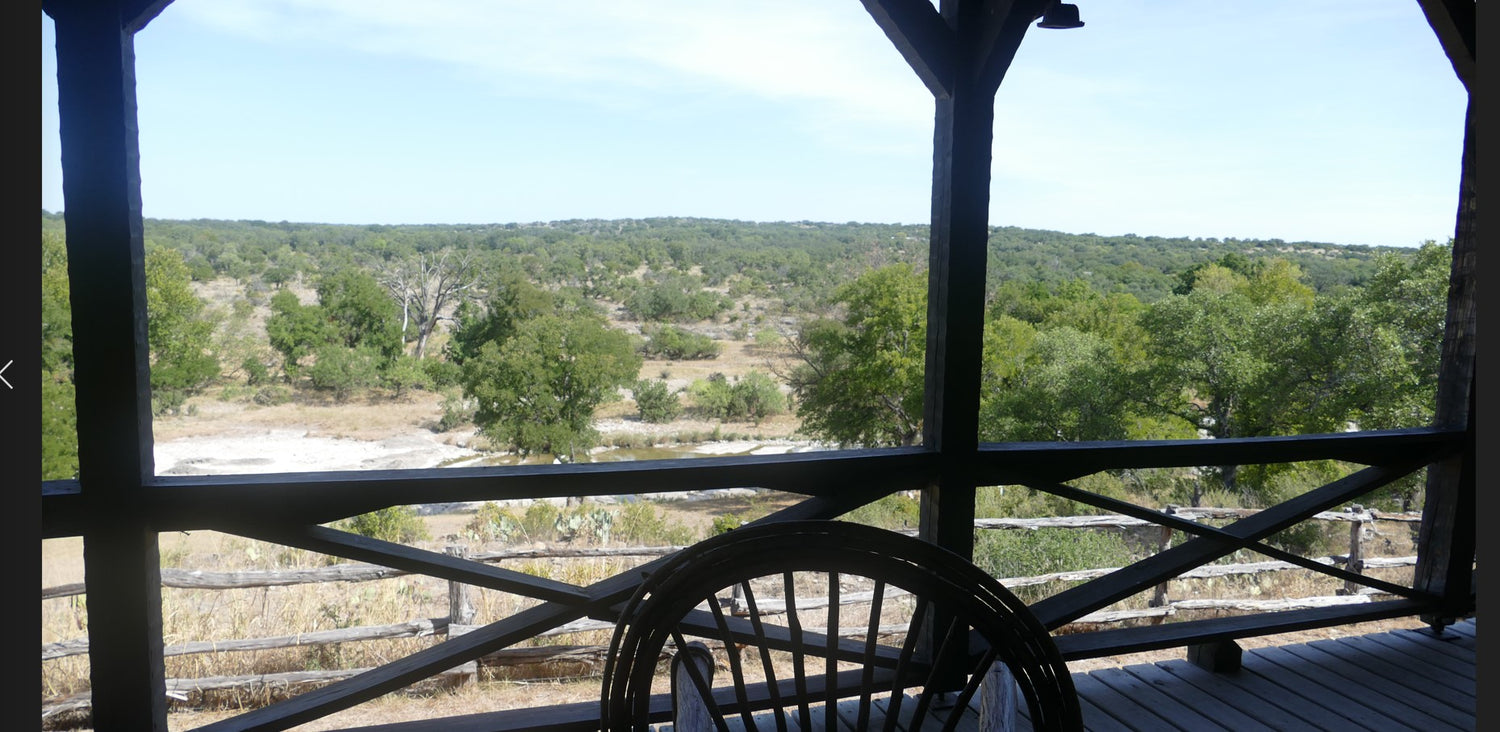 Porch view at a Texas ranch